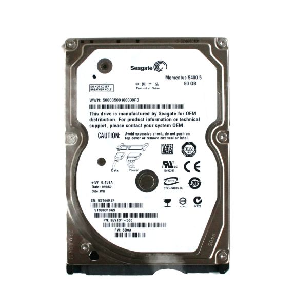 9EV131-500 Seagate Momentus 5400.5 80GB 5400RPM SATA 3Gb/s 8MB Cache 2.5-inch Hard Drive
