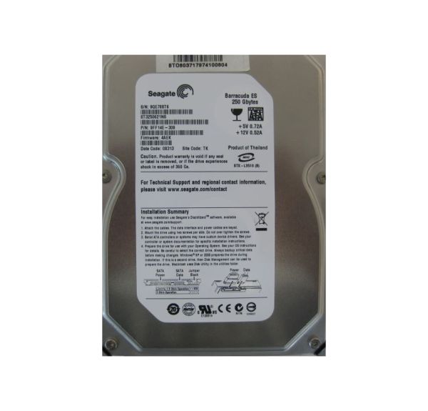 9FF14E-309 Seagate BarraCuda ES 250GB 7200RPM SATA 3Gb/s 16MB Cache 3.5-inch Hard Drive