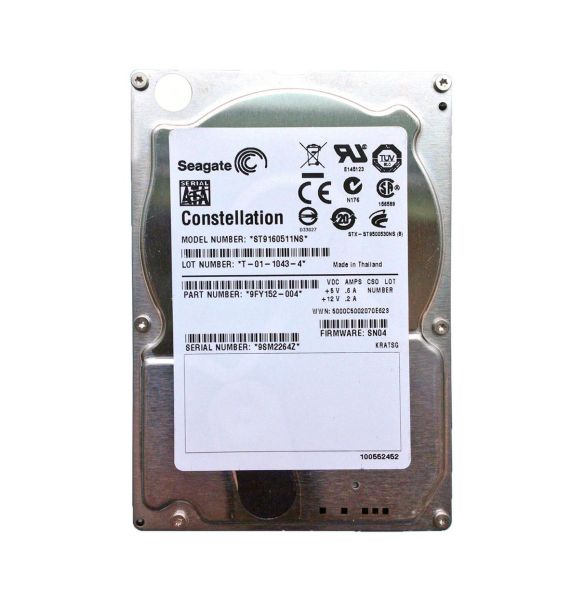 9FY152-004 Seagate Constellation 7200 160GB 7200RPM SATA 3Gb/s 32MB Cache 2.5-inch Hard Drive