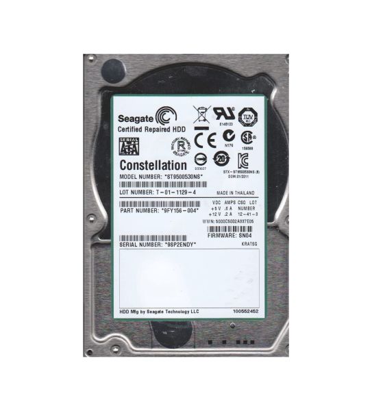 9FY156-004 Seagate 500GB 7200RPM SATA 3Gb/s 2.5-inch Hard Drive