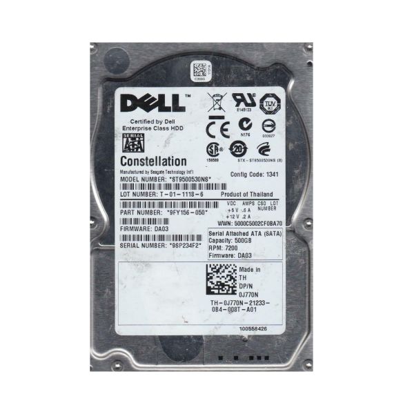 9FY156-050 Seagate Constellation 7200 500GB 7200RPM SATA 3Gb/s 32MB Cache 2.5-inch Hard Drive