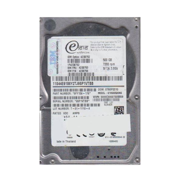 9FY156-176 Seagate Constellation 7200 500GB 7200RPM SATA 3Gb/s 32MB Cache 2.5-inch Hard Drive
