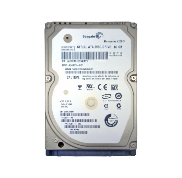 9GE141-620 Seagate Momentus 7200.3 80GB 7200RPM SATA 3Gb/s 16MB Cache 2.5-inch Hard Drive