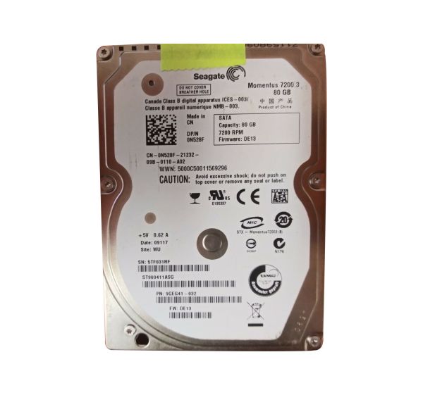 9GEG41-032 Seagate Momentus 7200.3 80GB 7200RPM SATA 3Gb/s 16MB Cache 2.5-inch Hard Drive