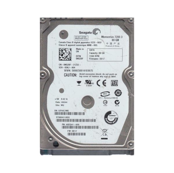9GEG41-035 Seagate Momentus 7200.3 80GB 7200RPM SATA 3Gb/s 16MB Cache 2.5-inch Hard Drive