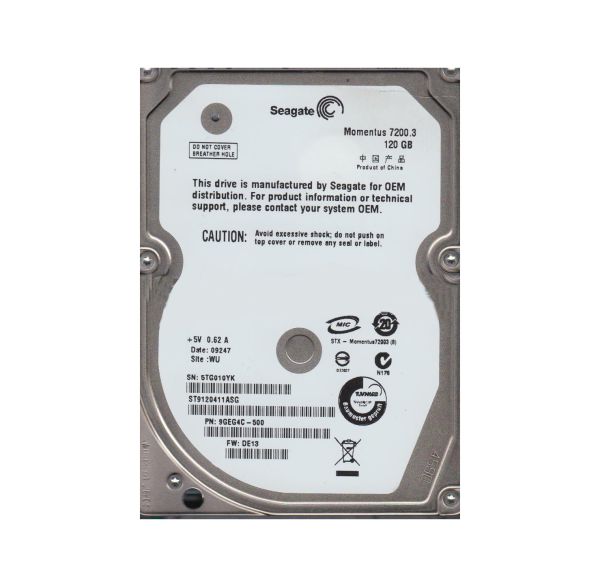 9GEG4C-500 Seagate 120GB 7200RPM SATA 3Gb/s 2.5-inch Hard Drive