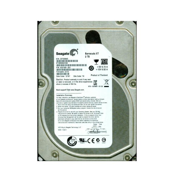 9GV168-301 Seagate 2TB 7200RPM SATA 6Gb/s 3.5-inch Hard Drive
