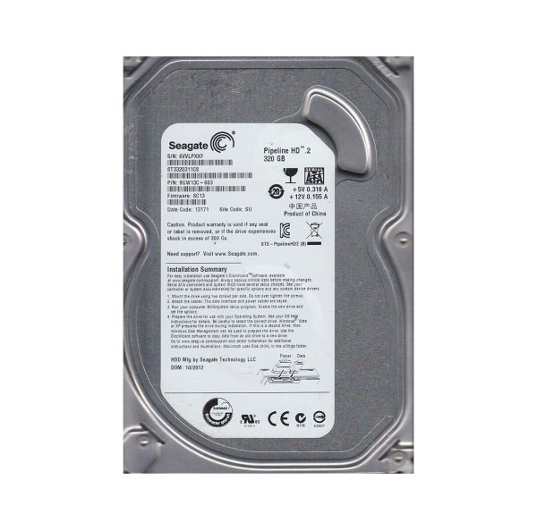 9GW13C-603 Seagate Pipeline HD.2 320GB 5900RPM SATA 3Gb/s 8MB Cache 3.5-inch Hard Drive