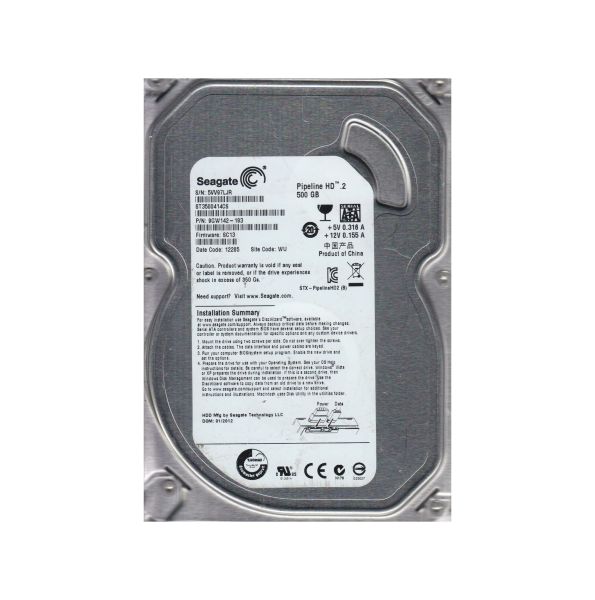 9GW142-193 Seagate Pipeline HD.2 500GB 5900RPM SATA 3Gb/s 16MB Cache 3.5-inch Hard Drive