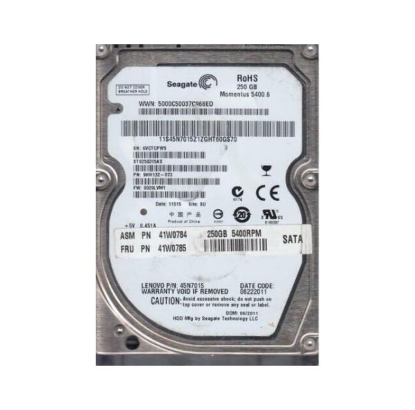 9HH132-073 Seagate Momentus 5400.6 250GB 5400RPM SATA 3Gb/s 8MB Cache 2.5-inch Hard Drive