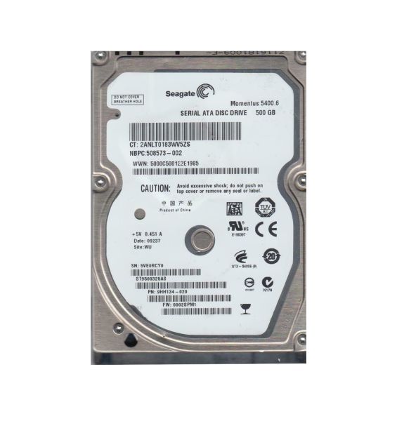 9HH134-020 Seagate 500GB 5400RPM SATA 3Gb/s 2.5-inch Hard Drive