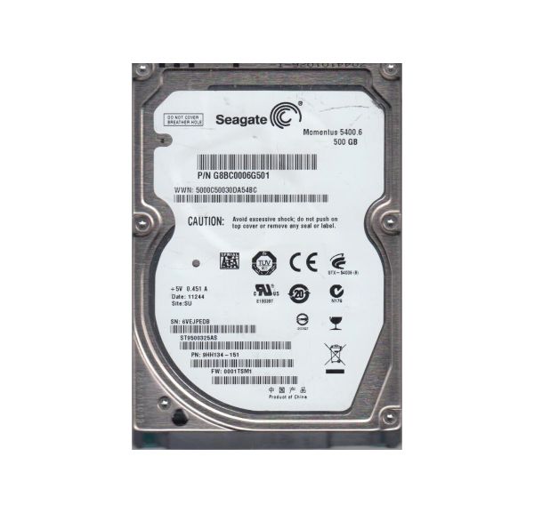9HH134-151 Seagate 500GB 5400RPM SATA 3Gb/s 2.5-inch Hard Drive