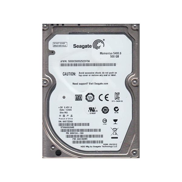 9HH134-189 Seagate Momentus 5400.6 500GB 5400RPM SATA 3Gb/s 8MB Cache 2.5-inch Hard Drive
