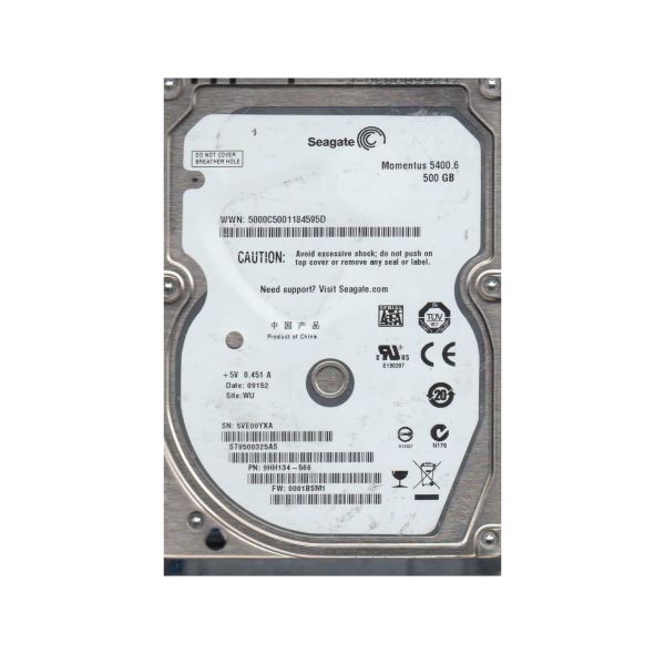 9HH134-566 Seagate 500GB 5400RPM SATA 3Gb/s 2.5-inch Hard Drive