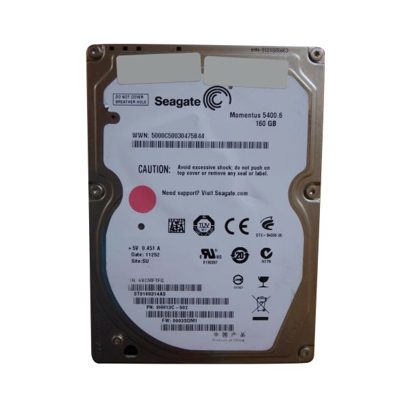 9HH13C-502 Seagate Momentus 5400.6 160GB 5400RPM SATA 3Gb/s 8MB Cache 2.5-inch Hard Drive