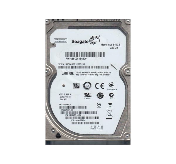 9HH13E-150 Seagate 320GB 5400RPM SATA 3Gb/s 2.5-inch Hard Drive