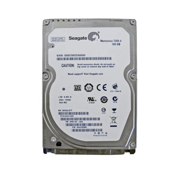 9HV14C-300 Seagate Momentus 7200.4 160GB 7200RPM SATA 3Gb/s 16MB Cache 2.5-inch Hard Drive