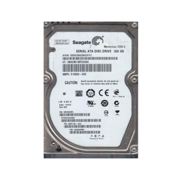 9HV14E-022 Seagate 320GB 7200RPM SATA 3Gb/s 2.5-inch Hard Drive
