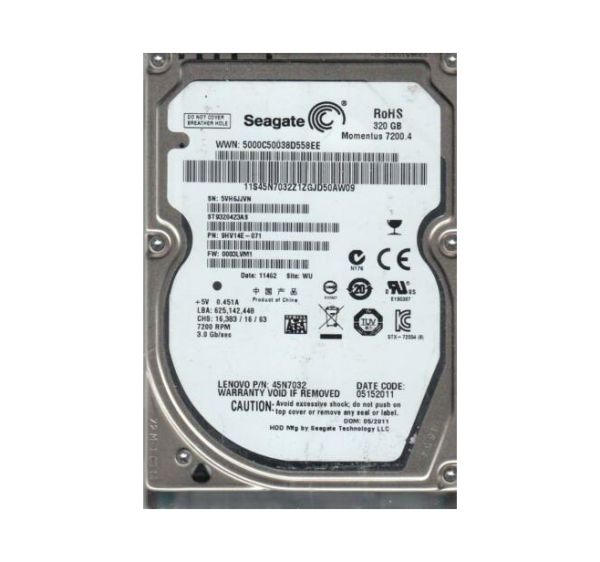9HV14E-071 Seagate Momentus 7200.4 320GB 7200RPM SATA 3Gb/s 16MB Cache 2.5-inch Hard Drive