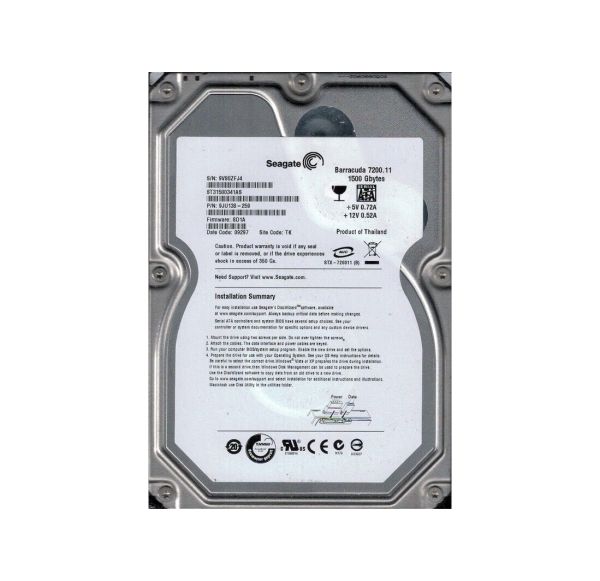 9JU138-259 Seagate BarraCuda 7200.11 1.5TB 7200RPM SATA 3Gb/s 32MB Cache 3.5-inch Hard Drive