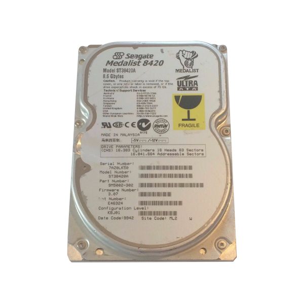 9M5002-302 Seagate Medalist 8420 8.6GB 5400RPM ATA-33 512KB Cache 3.5-inch Hard Drive