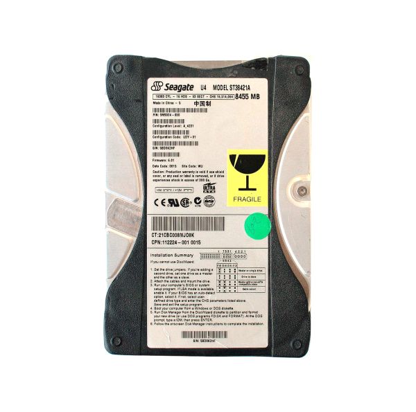 9M9004-030 Seagate U4 8.4GB 5400RPM ATA-66 256KB Cache 3.5-inch Hard Drive