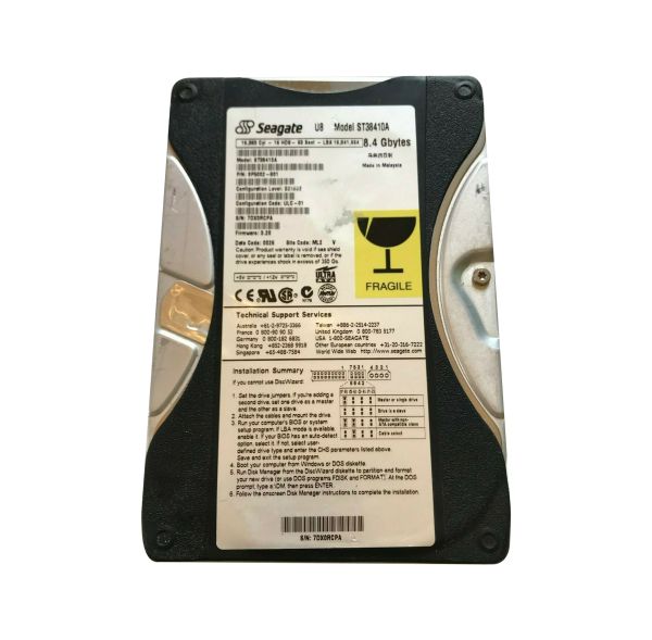 9P5002-801 Seagate U8 8.4GB 5400RPM ATA-66 512KB Cache 3.5-inch Hard Drive