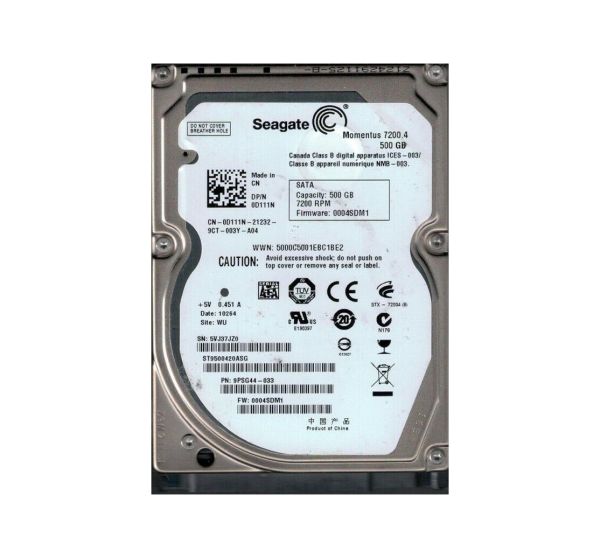 9PSG44-033 Seagate 500GB 7200RPM SATA 3Gb/s 2.5-inch Hard Drive