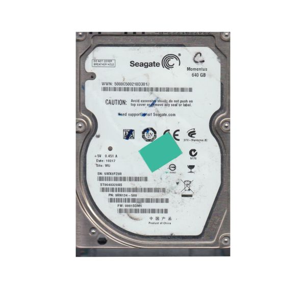9RN134-500 Seagate 640GB 5400RPM SATA 3Gb/s 2.5-inch Hard Drive