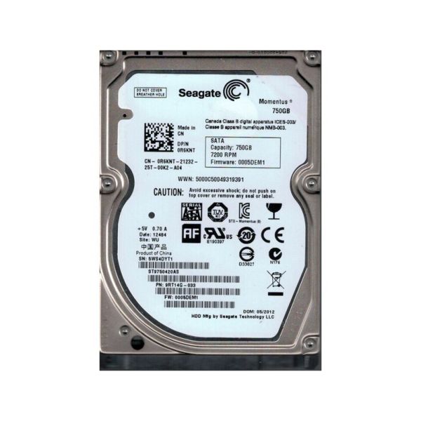 9RT14G-033 Seagate 750GB 7200RPM SATA 3Gb/s 2.5-inch Hard Drive
