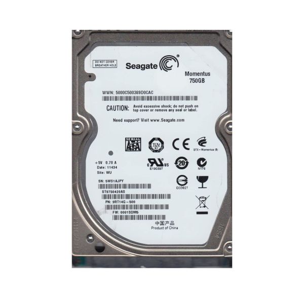 9RT14G-5OO Seagate 750GB 7200RPM SATA 3Gb/s 2.5-inch Hard Drive