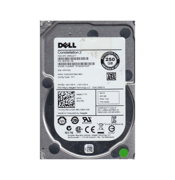 9RZ162-136 Seagate 250GB 7200RPM SATA 6Gb/s 64MB Cache 2.5-inch Hard Drive