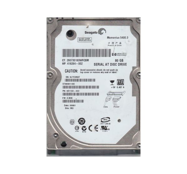 9S1132-022 Seagate Momentus 5400.3 80GB 5400RPM SATA 1.5Gb/s 8MB Cache 2.5-inch Hard Drive