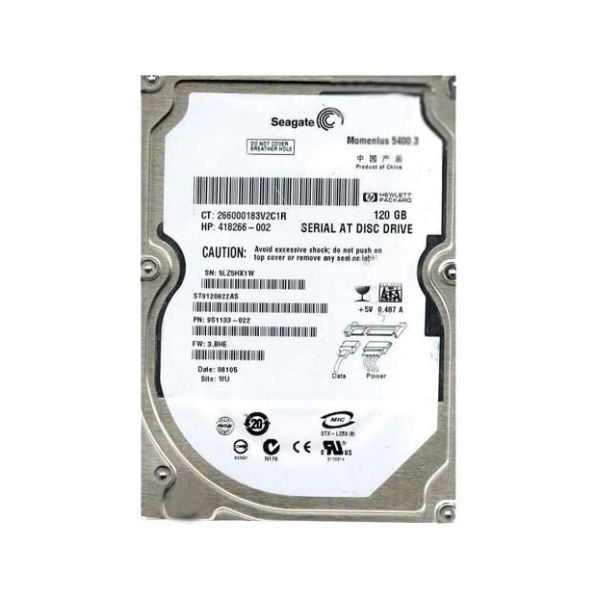 9S1133-022 Seagate 120GB 5400RPM SATA 1.5Gb/s 8MB Cache 2.5-inch Hard Drive