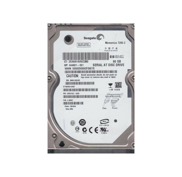 9S5132-020 Seagate Momentus 7200.2 80GB 7200RPM SATA 3Gb/s 8MB Cache 2.5-inch Hard Drive