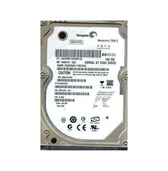 9S513G-621 Seagate Momentus 7200.2 160GB 7200RPM SATA 3Gb/s 8MB Cache 2.5-inch Hard Drive