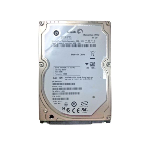 9S5232-031 Seagate Momentus 7200.2 80GB 7200RPM SATA 3Gb/s 8MB Cache 2.5-inch Hard Drive