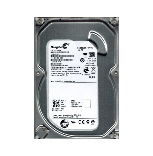 9SL13A-034 Seagate BarraCuda 7200.12 160GB 7200RPM SATA 3Gb/s 8MB Cache 3.5-inch Hard Drive