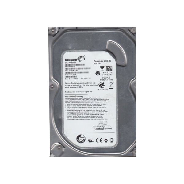 9SL13A-302 Seagate BarraCuda 7200.12 160GB 7200RPM SATA 3Gb/s 8MB Cache 3.5-inch Hard Drive