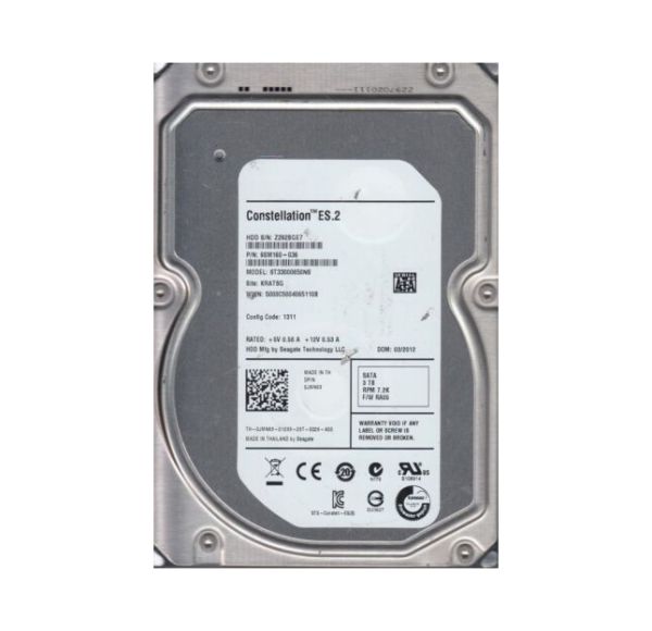 9SM160-036 Seagate 3TB 7200RPM SATA 6Gb/s 3.5-inch Large LFF 64MB Cache Hot-pluggable Hard Drive with Tray