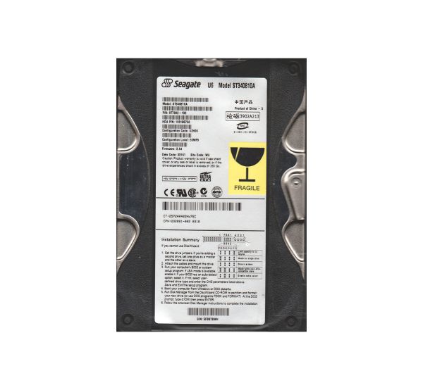 9T7002-130 Seagate U6 40GB 5400RPM ATA-100 2MB Cache 3.5-inch Hard Drive