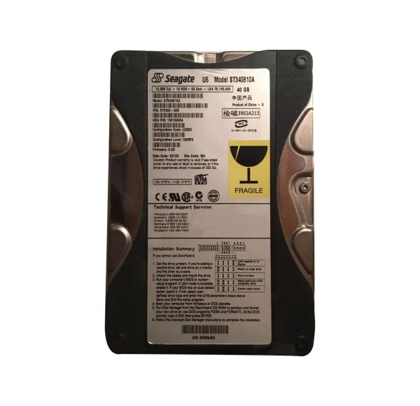 9T7002-303 Seagate U6 40GB 5400RPM ATA-100 2MB Cache 3.5-inch Hard Drive