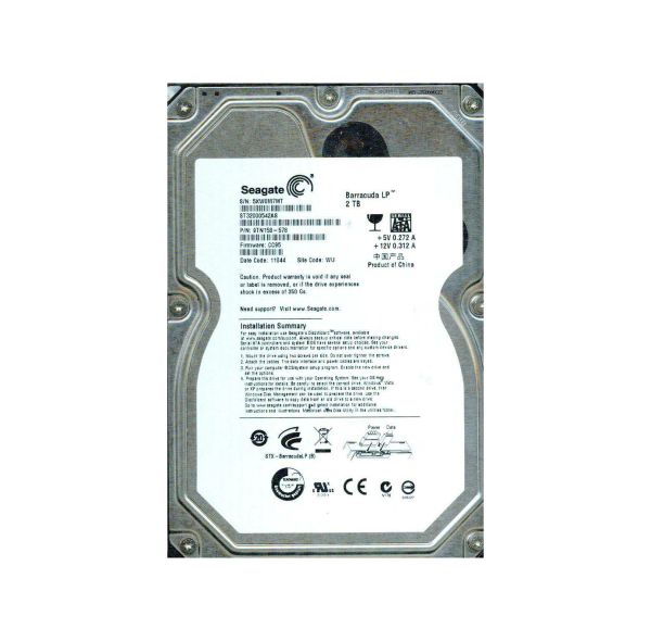 9TN158-578 Seagate BarraCuda LP 2TB 5900RPM SATA 3Gb/s 32MB Cache 3.5-inch Hard Drive