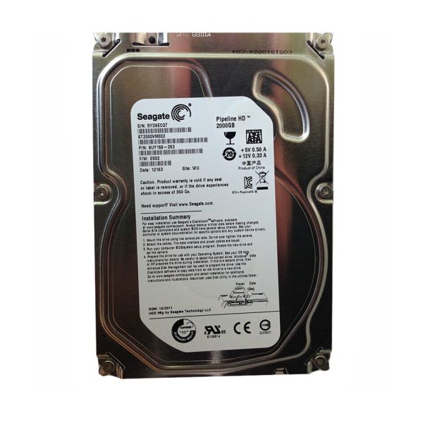 9UY166-263 Seagate Pipeline HD 2TB 5900RPM SATA 3Gb/s 64MB Cache 3.5-inch Hard Drive
