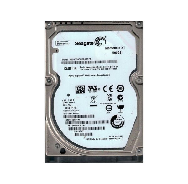 9UZ154-141 Seagate 500GB 7200RPM SATA 3Gb/s 2.5-inch Hard Drive