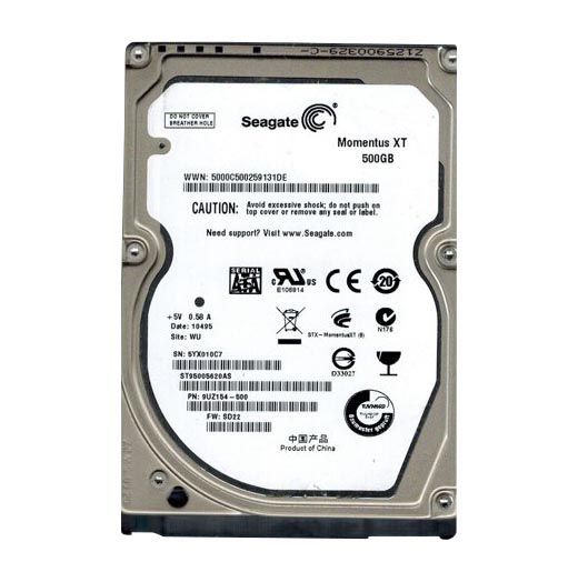 9UZ154-500 Seagate Momentus XT 500GB 7200RPM SATA 3Gb/s 32MB Cache 4GB Single-Level-Cell NAND 2.5-inch Hybrid Hard Drive