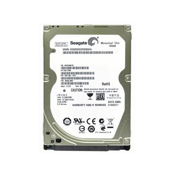 9VL14D-070 Seagate 160GB 7200RPM SATA 6Gb/s 16MB Cache 2.5-inch Hard Drive