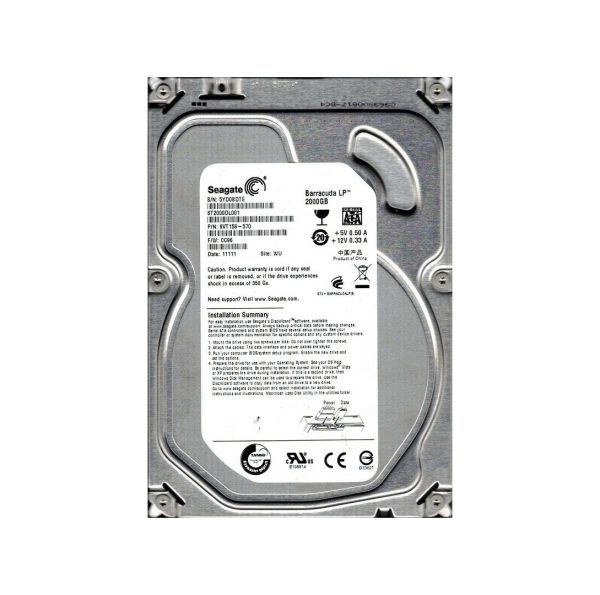 9VT156-570 Seagate BarraCuda LP 2TB 5900RPM SATA 3Gb/s 32MB Cache 3.5-inch Hard Drive