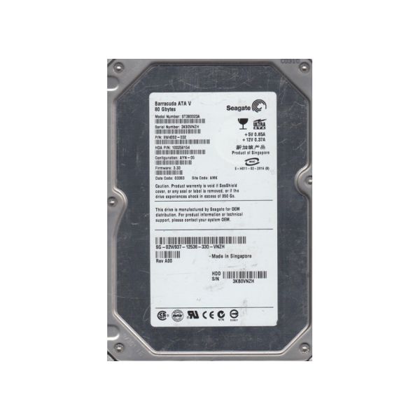 9W4002-032 Seagate 80GB 7200RPM ATA-100 3.5-inch Hard Drive