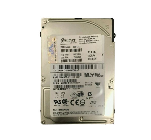9Y4006-139 Seagate 73.4GB 10000RPM Ultra320 SCSI non Hot-Swap 80-Pin 2.5-inch Hard Drive